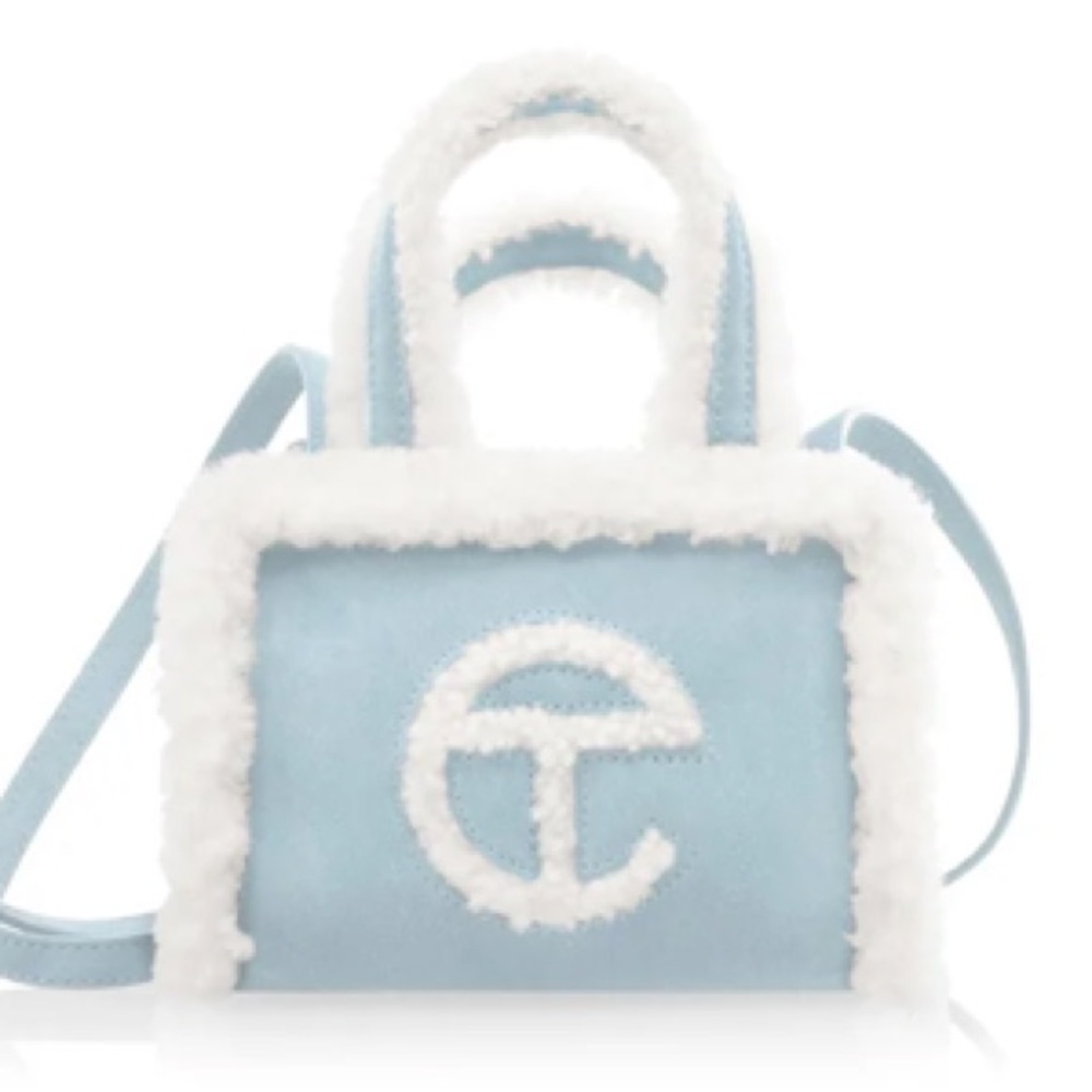 RARE telfar x ugg blue suede bag